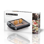 MELISSA Flad brødrister med udtagelig krummebakke 600W Sort