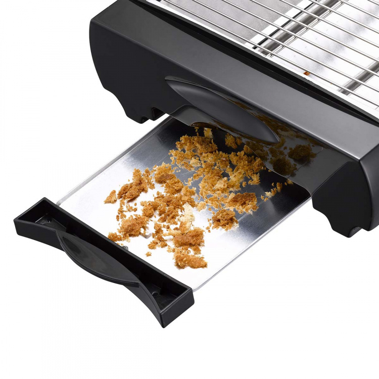 MELISSA Flad brødrister | 600W | Timer | Aftagelig krummebakke | Automatisk slukning | Sort