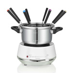 MELISSA Elektrisk fondue 2L 1200W rustfrit stål/hvid MELISSA Elektrisk fondue 2L 1200W rustfrit stål/hvid