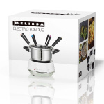 MELISSA Elektrisk fondue 2L 1200W rustfrit stål/hvid MELISSA Elektrisk fondue 2L 1200W rustfrit stål/hvid