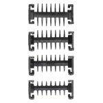 MELISSA Genopladelig skæg- og kropstrimmer med ultratyndt barberblad, inklusive 4 afstandskamme Sort