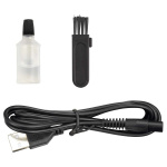 MELISSA Genopladelig skæg- og kropstrimmer med ultratyndt barberblad, inklusive 4 afstandskamme Sort