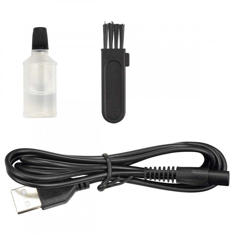 MELISSA Genopladelig skæg- og kropstrimmer med ultratyndt barberblad, inklusive 4 afstandskamme Sort