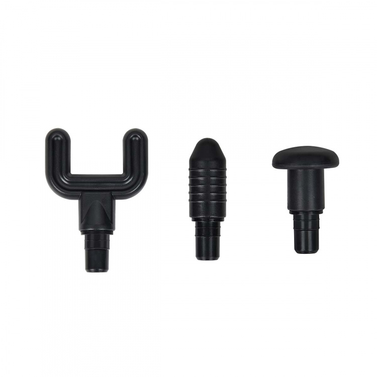 MELISSA Genopladelig massagepistol med LED 4 hoveder Sort MELISSA Genopladelig massagepistol med LED 4 hoveder Sort