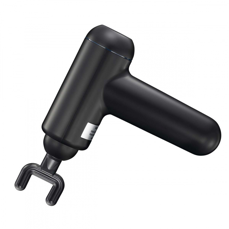 MELISSA Genopladelig massagepistol med LED 4 hoveder Sort