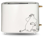 Moomin Keramisk brødrister, 2 skiver, 875W, hvid Moomin Keramisk brødrister, 2 skiver, 875W, hvid