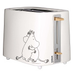 Moomin Keramisk brødrister, 2 skiver, 875W, hvid Moomin Keramisk brødrister, 2 skiver, 875W, hvid