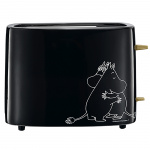Moomin Keramisk brødrister 2 skiver sort 875W Moomin Keramisk brødrister 2 skiver sort 875W