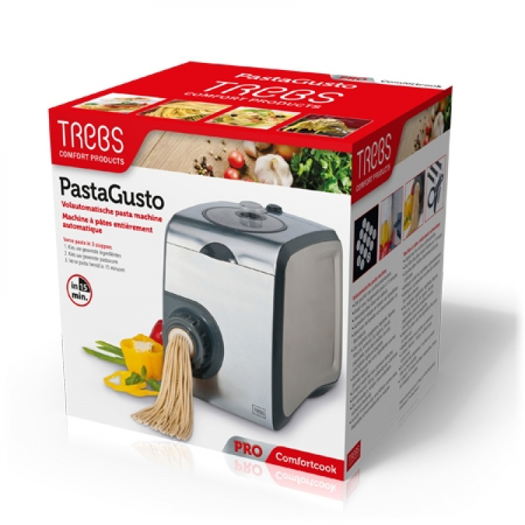 Trebs PastaGusto fuldautomatisk pastamaskine, 200 watt, inkl. 14 stk. tilbehør Trebs PastaGusto fuldautomatisk pastamaskine, 200 watt, inkl. 14 stk. tilbehør