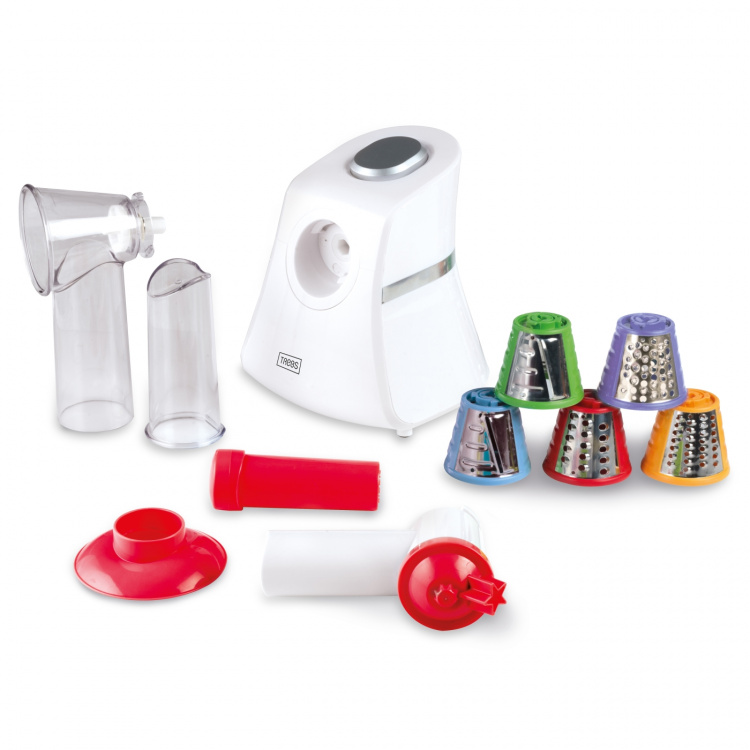 Trebs Grøntsagsskærer og sorbet-ismaskine / Comfortcook i én med 5 tilbehør Trebs Grøntsagsskærer og sorbet-ismaskine / Comfortcook i én med 5 tilbehør