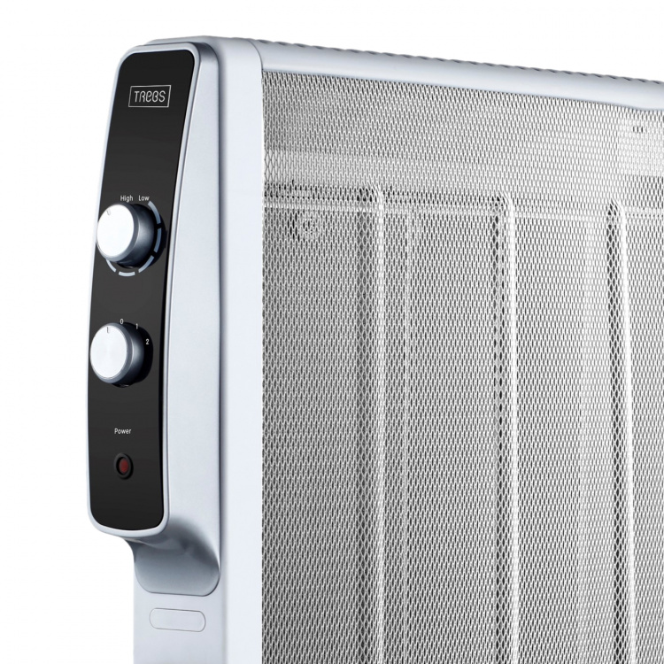 Trebs Mobil mikrotermisk elvarmer på hjul 2000W Hvid