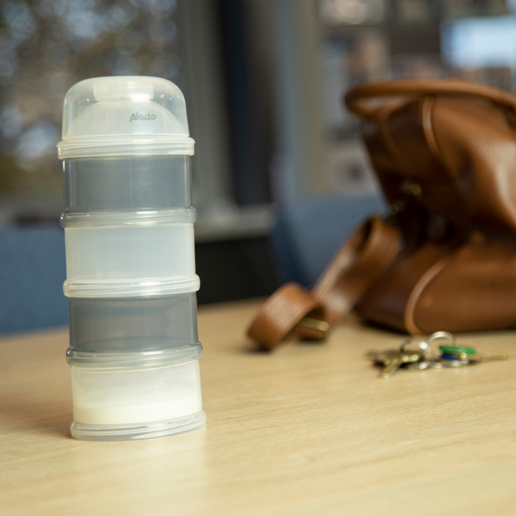 Alecto Dispenser til mælkepulver hvid/grå