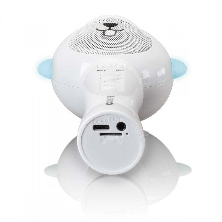 Lenco Karaokemikrofon med Bluetooth® SD-slot belysning AUX Out Hvid Lenco Karaokemikrofon med Bluetooth® SD-slot belysning AUX Out Hvid