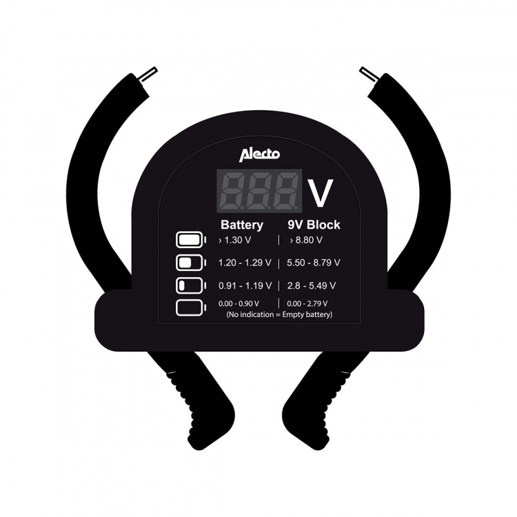 Alecto Batteritester til AA-AAA-C-D-9V (PP3)-knapcelle