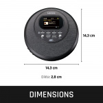 Lenco Discman med DAB Bluetooth® og farve TFT Sort Lenco Discman med DAB Bluetooth® og farve TFT Sort