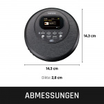 Lenco Discman med DAB Bluetooth® og farve TFT Sort Lenco Discman med DAB Bluetooth® og farve TFT Sort