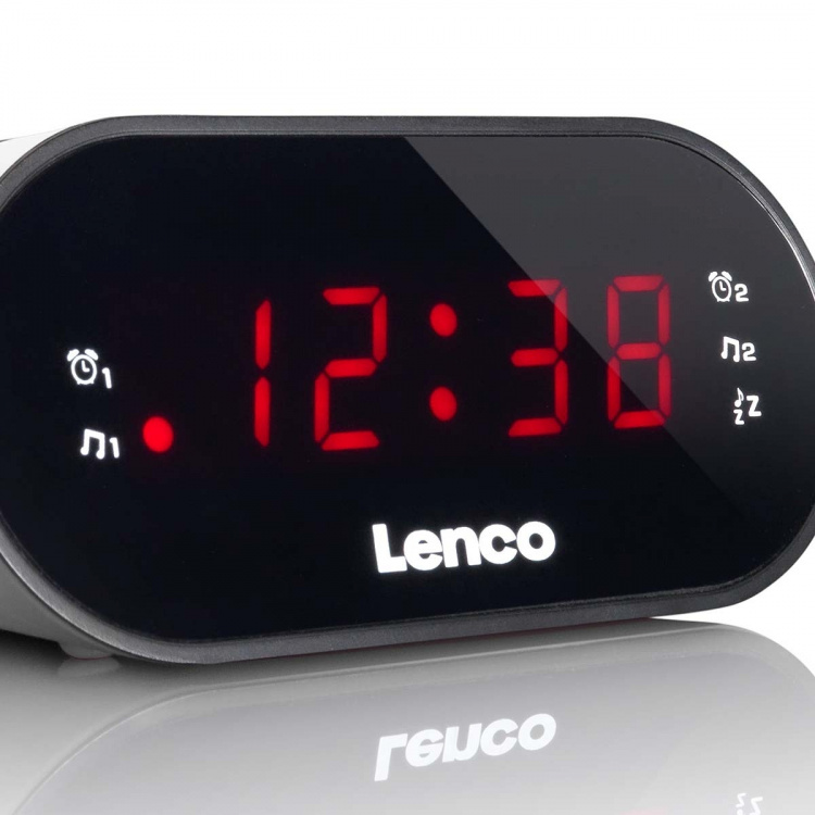 Lenco Clock radio Hvid Lenco Clock radio Hvid