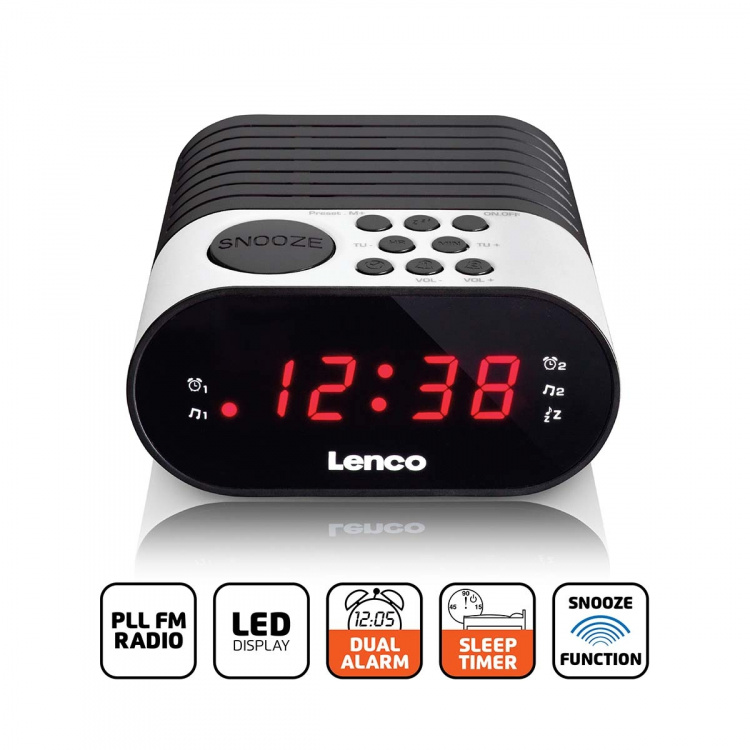 Lenco Clock radio Hvid