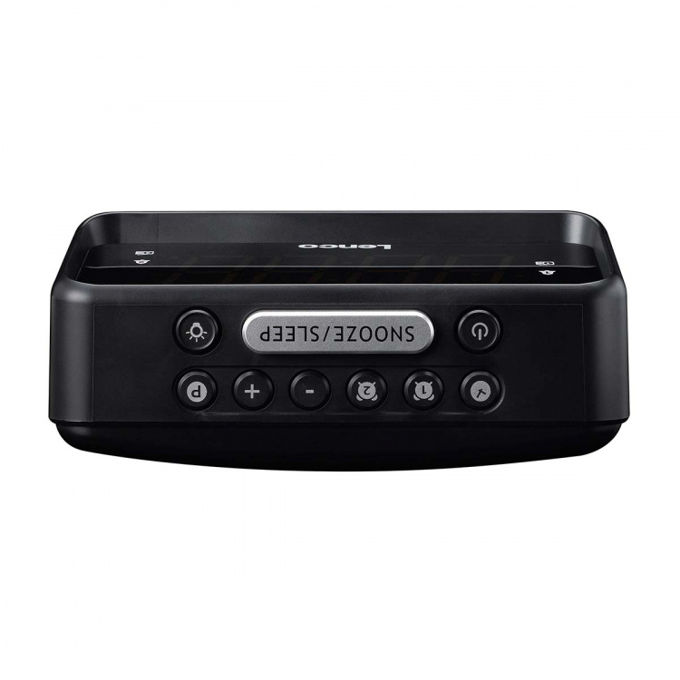 Lenco Clockradio med manuel lysdæmper og natlys