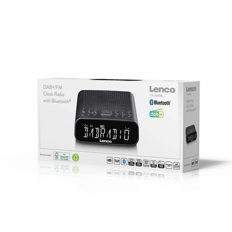 Lenco DAB-FM clockradio med Bluetooth® Lenco DAB-FM clockradio med Bluetooth®