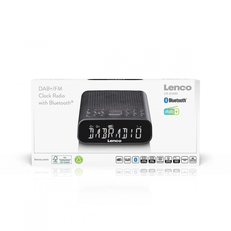 Lenco DAB-FM clockradio med Bluetooth® Lenco DAB-FM clockradio med Bluetooth®