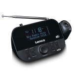 Lenco DAB+, FM clockradio med projektion