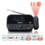 Lenco DAB+, FM clockradio med projektion