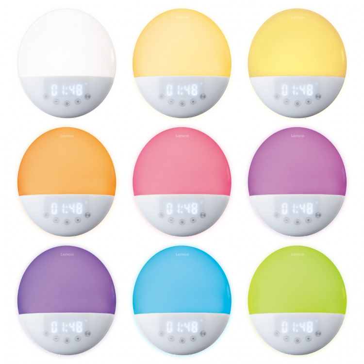 Lenco Smart clockradio med wake up light Multi colour