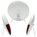 Lenco FM-vækkeursradio - Vågn op-lys med Bluetooth® Red