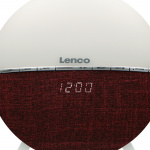 Lenco FM-vækkeursradio - Vågn op-lys med Bluetooth® Red