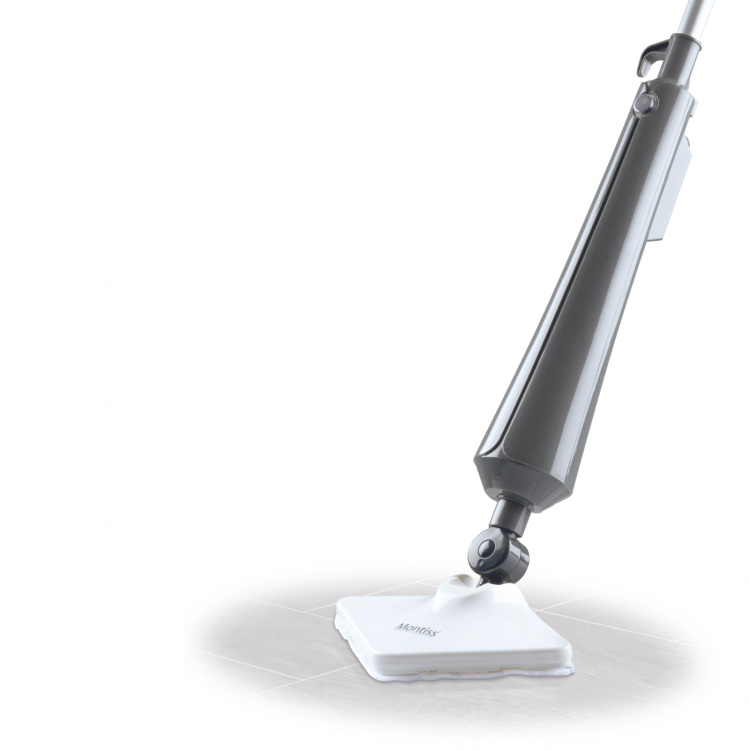 Montiss Steam Mop Grey 350 ml med 4 m ledning og 4 stk. tilbehør