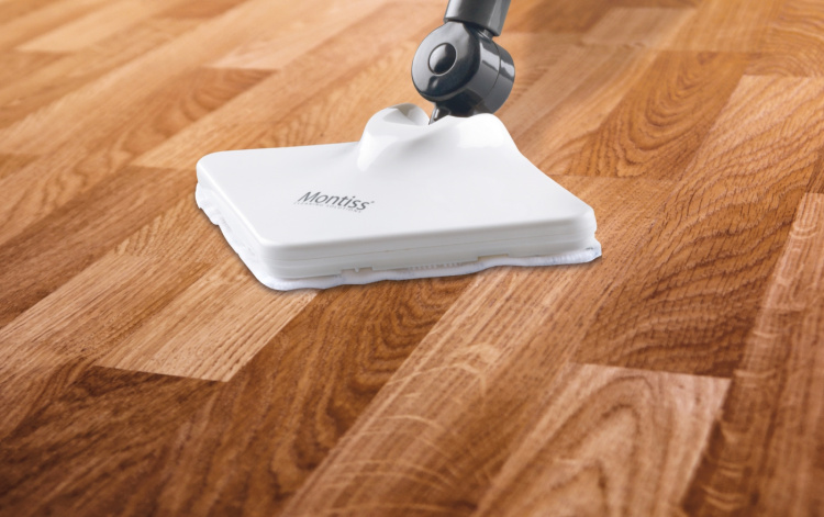 Montiss Steam Mop Grey 350 ml med 4 m ledning og 4 stk. tilbehør