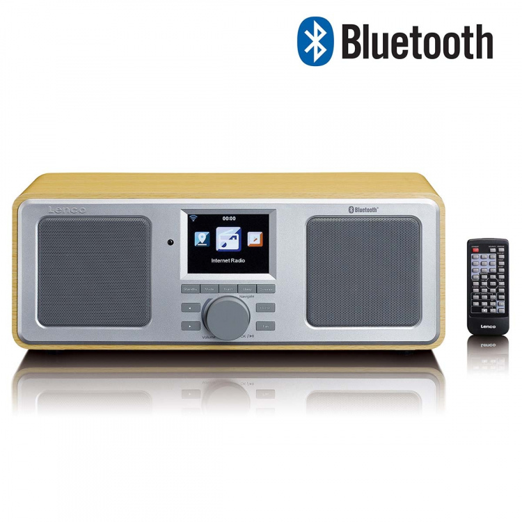 Lenco Internetradio WIFI FM Bluetooth® USB Træ