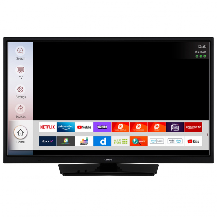 Lenco 24 tommer Smart HD LED TV Bluetooth® DVD-afspiller 12V Sort