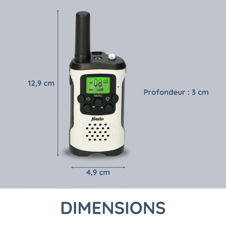 Alecto Sæt med 2 tovejsradioer 7 km Hvid / Sort
