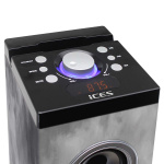 ICES Speakertower med Bluetooth®, PLL FM-radio, USB og SD-afspiller