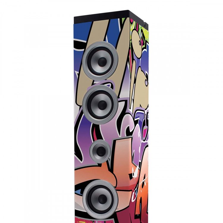 ICES Speakertower med Bluetooth®, PLL FM-radio, USB og SD-afspiller