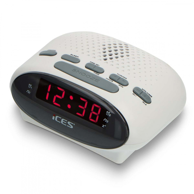 ICES Clock radio Hvid ICES Clock radio Hvid
