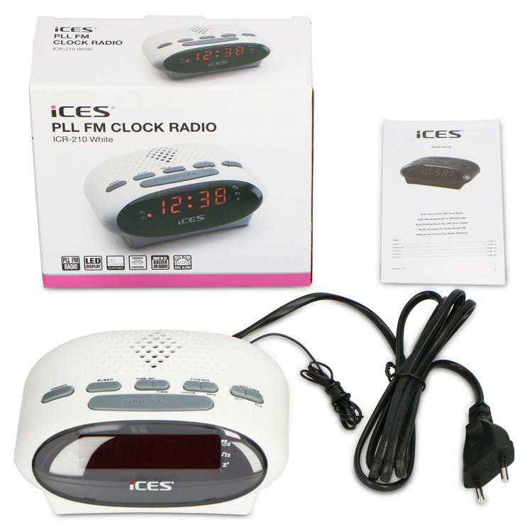 ICES Clock radio Hvid ICES Clock radio Hvid