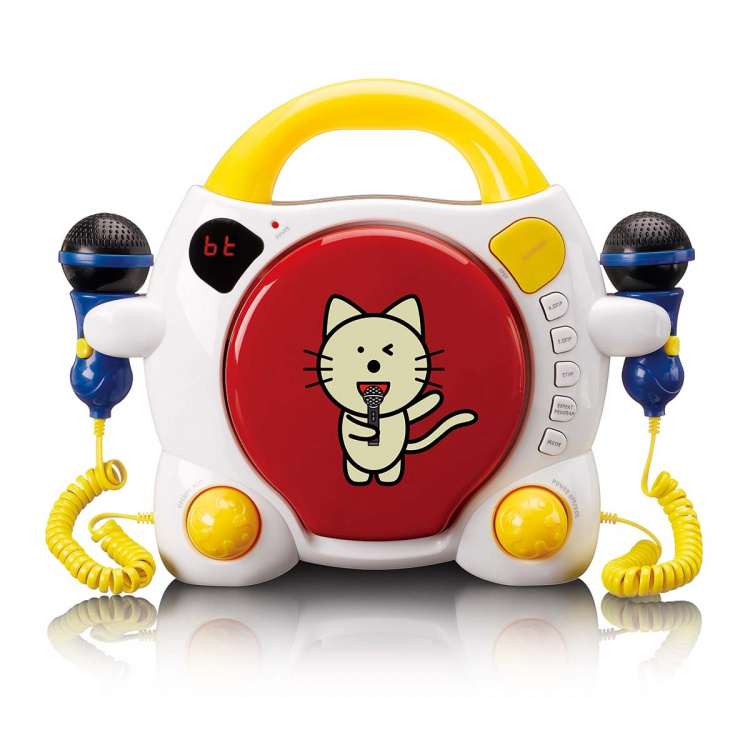 Lenco Bærbar karaoke-cd-afspiller med Bluetooth® til børn Flerfarvet Lenco Bærbar karaoke-cd-afspiller med Bluetooth® til børn Flerfarvet