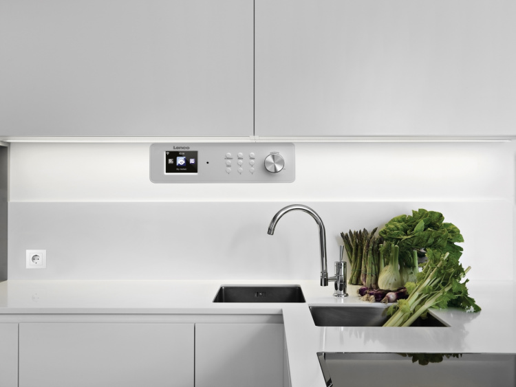 Lenco Internetradio til køkkenet med FM White