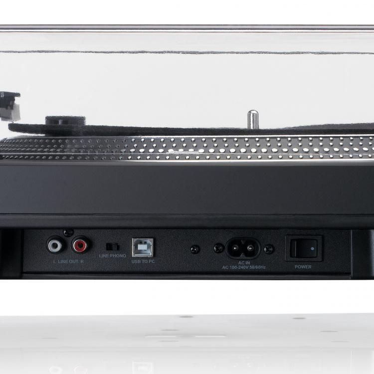 Lenco Direkte drevet pladespiller med USB/PC-kodning Sort