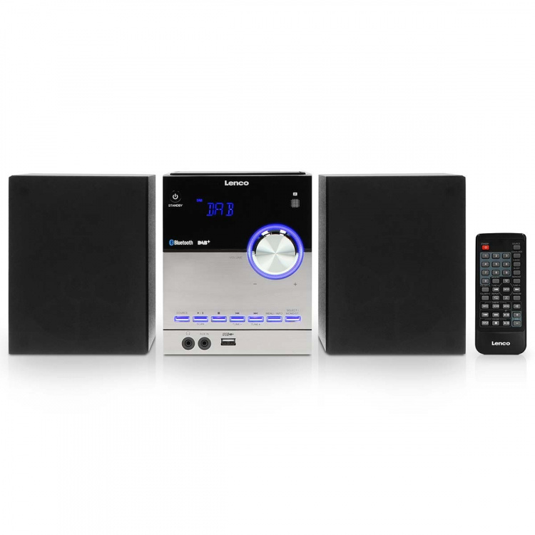 Lenco Mikrosæt med DAB+/FM/CD/Bluetooth® & USB-afspiller - Sort