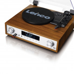 Lenco HiFi-stereoanlæg med pladespiller, DAB+/FM-radio og Bluetooth® Wood Lenco HiFi-stereoanlæg med pladespiller, DAB+/FM-radio og Bluetooth® Wood