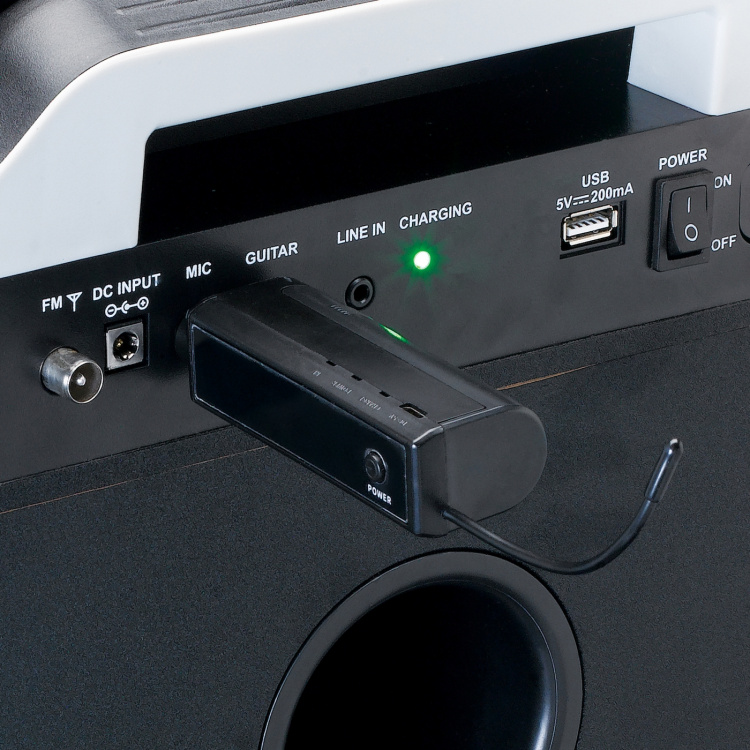 Lenco Trådløs mikrofon med 6,3 mm batteridrevet modtager