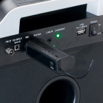 Lenco Sæt med 2 trådløse mikrofoner med bærbar batteridrevet modtager