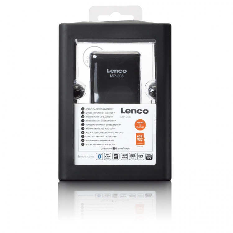 Lenco MP3/MP4-afspiller med Bluetooth® Sort