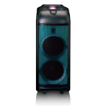 Lenco PA med fuld LED-belysning foran og diskokugle Lenco PA med fuld LED-belysning foran og diskokugle