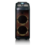 Lenco PA med fuld LED-belysning foran og diskokugle Lenco PA med fuld LED-belysning foran og diskokugle