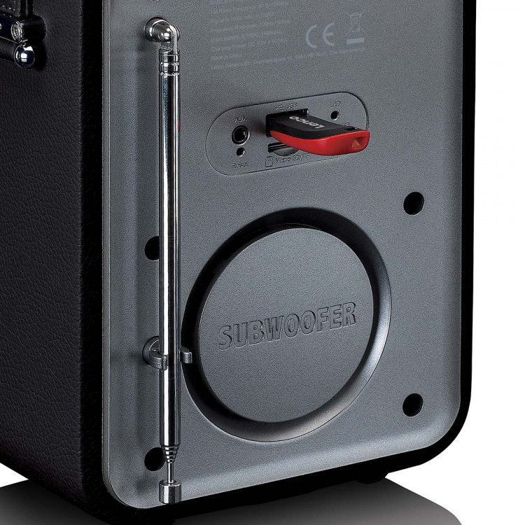 Lenco Bærbar DAB+ FM-radio med Bluetooth® og AUX-indgang, genopladeligt batteri Sort Lenco Bærbar DAB+ FM-radio med Bluetooth® og AUX-indgang, genopladeligt batteri Sort